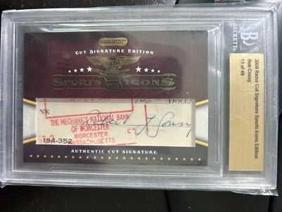 BOB COUSY 2009 RAZOR CUT SIGNATURE AUTO AUTOGRAPHED Card! /49 BGS AD - Image 1 of 2
