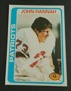 1978 tarjeta coleccionable John Hannah G de los New England Patriots #35 - Imagen 1 de 2