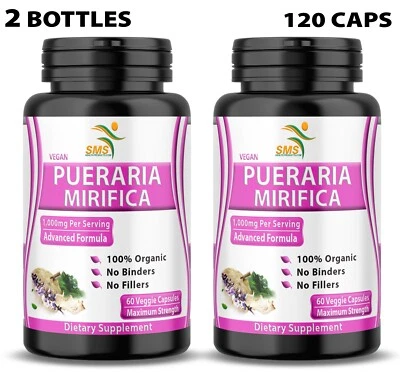 Pueraria Mirifica 5000mg Dietary Supplement Organic 120 Capsule For Women, Trans - Image 1 of 4