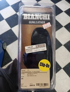 Bianchi-Gunleather~Model 100-Professional Holster~Size 9A~Black Right Hand~New - Picture 1 of 2