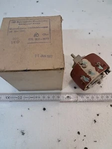 Neu 1 Stk. DDR Draht-Dreh-Widerstand 80 Ohm Drahtwiderstand Potentiometer - Bild 1 von 4