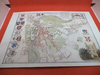 Uni College CAMBRIDGE New Art Print Repro ANTIQUE CITY TOWN MAP Moule 1800s • 8.61$