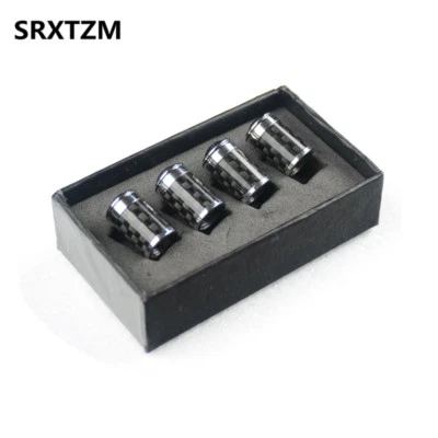 4* Carbon Fiber Car Tire Wheel Valve Stem Caps Fit For BMW BENZ TOYOTA TS - Image 1 of 4