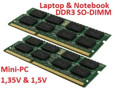 Laptop RAM DDR3 SO-DIMM 8GB 4GB 2GB 1GB 1066 1333 1600MHz PC3-8500 10600 12800 - Bild 1 von 3