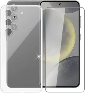 COVER per Samsung Galaxy S24 5G CUSTODIA TPU + PELLICOLA VETRO TEMPERATO 9H - Imagen 1 de 19
