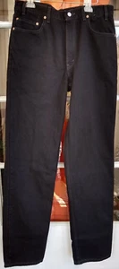 Vaqueros vintage años 90 Levis para hombre 36x36 550 ajuste relajado negro recto denim hechos en EE. UU. - Imagen 1 de 4