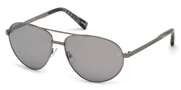 NUEVO CON ETIQUETAS ZEGNA Gafas de sol EZ 0030 08C Antracita Brillante/Gris Espejo 62 mm nuevas sin estuche Foto 1 de 1