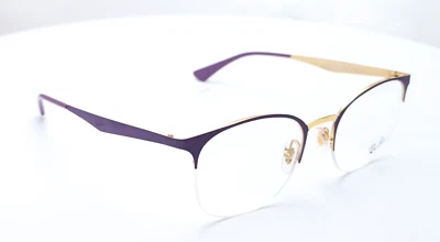 Ray-Ban RB6422 3045 Polished Violet Round Half Rim Womens Eyeglasses 49mm - Image 1 of 4