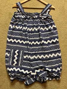 Vintage 60s 70s Made in USA Clown Stripe Bloomer Shorts Mini Romper Mod Gogo L - Picture 1 of 9