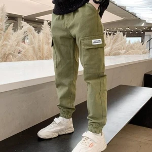  Pants Winter Autumn Thick Trousers Casual Sport Pants Clothes For 4-11Year - Picture 1 of 17