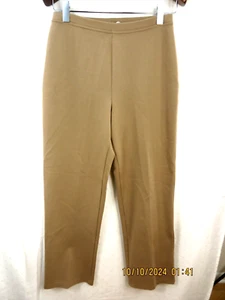 KATHY IRELAND SZ L Poly/Rayon/Spandex Beige Knit Stretchy Pull On Trousers Pants - Picture 1 of 14