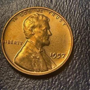 1957 LINCOLN WHEAT CENT PROOF Sharp Piece - Picture 1 of 2