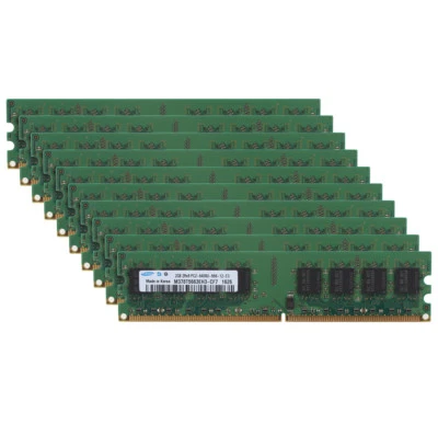 10pcs Samsung 2GB DDR2 800MHz PC2-6400U 240PIN RAM CL6 DIMM intel CPU Memory #6H - Image 1 of 4