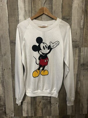 Sudadera De Colección Años 80 Disney Mickey Mouse Doble Cara Cuello Redondo Mediana De Colección  Foto 1 de 4