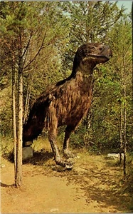 Carte postale ancienne diatryme dinosaure défunt parc forestier préhistorique collines irlandaises MI - Photo 1/3