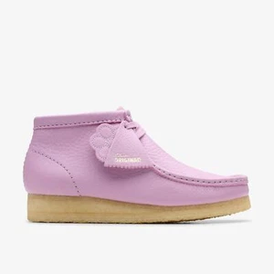 Clarks Women Wallabee Boots Mauve Leather 26180648 - Picture 1 of 6