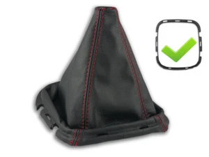 FOR NISSAN NAVARA D40 PATHFINDER R51 05-09 GEAR BOOT GAITER RED STITCH + FRAME - Picture 1 of 6