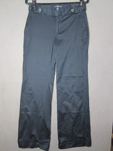 Banana Republic Martin Fit Damen schwarz ausgestelltes Bein Knopf Akzente Größe 6 - Bild 1 von 16