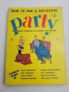 1951 Booklet graphic "How to run a successful Party" Favorite Party Games - Picture 1 of 10