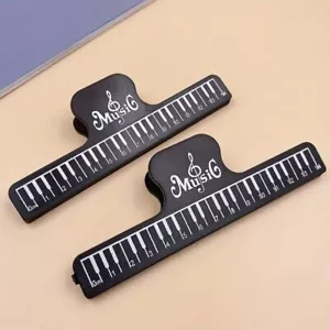 Black Music Score Clips Plastic Music Sheet Holder Stationery Music Clip Music - Picture 1 of 11