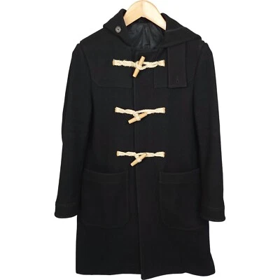 Abrigo de lona con capucha AMI Paris alexandre mattiussi de lana negro para hombre EU 48 US M Foto 1 de 4