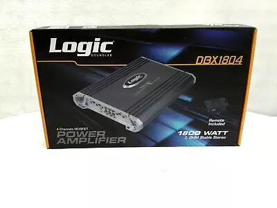 LOGIC DBX1804 1800 WATTS PEAK POWER 4 CHANNEL MOSFET POWER CAR AMPLIFIER - Image 1 of 4