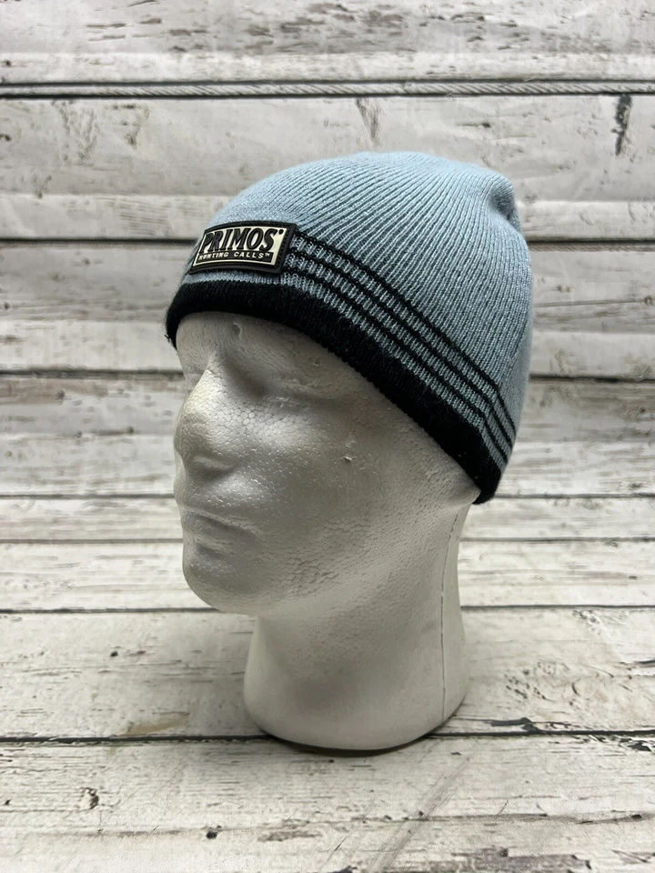 Primos Hunting Calls Company Logo Men's Blue Winter Beanie Hat Cap - OSFM - Image 1 of 4