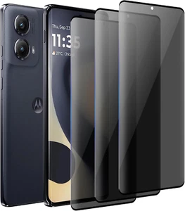 (3 Pack) for Motorola Edge 2024 Privacy Screen Protector,Anti-Spy Tempered Glass - Photo 1 sur 12