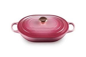 Le Creuset Signature Cast Iron 3.5Qt Oblong Oval Casserole BERRY PINK 31cm - Picture 1 of 5