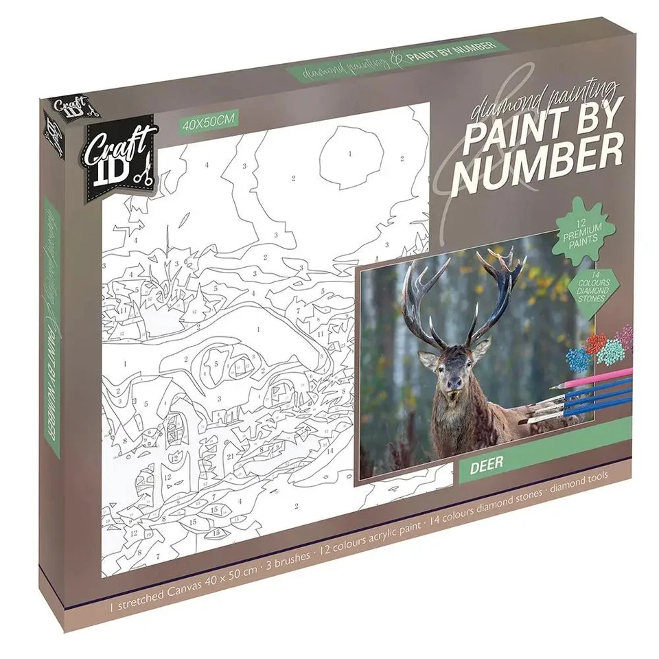 Diamond Painting Malen nach Zahlen Hirsch 40x50 cm - Bild 1 von 1