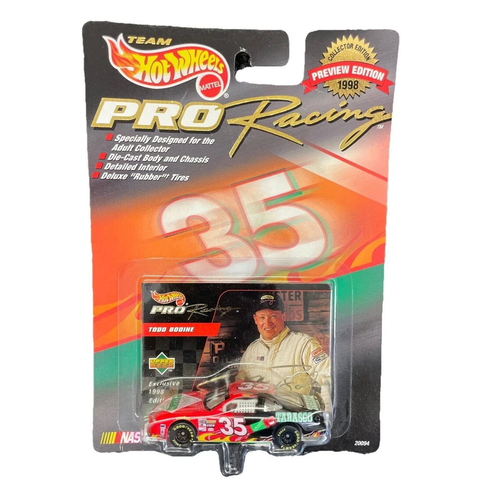 Todd Bodine #35 Hot Wheels Pro Racing 1998 edición de vista previa fundido a presión 1:64 Foto 1 de 2