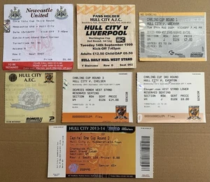HULL CITY AFC LEAGUE CUP TICKET STUB COLLECTION Rare Football Memorabilia Bundle - Picture 1 of 2