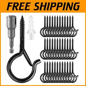 Q Hangers 100 Pack Swivel Hooks for Outdoor String Lights - Picture 1 of 11