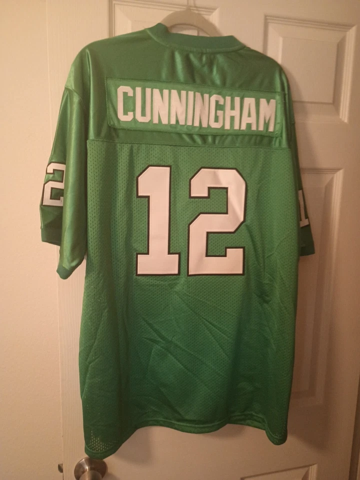 Hombre XL PERSONALIZADO COSIDO VERDE Randall Cunningham JERSEY PHILADELPHIA EAGLES Foto 1 de 1