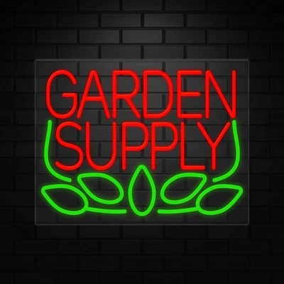 Garden Supply Neon Sign for Retail Displays | LED Flex Neon | 24"W x 18"H x 1"D - Image 1 of 4