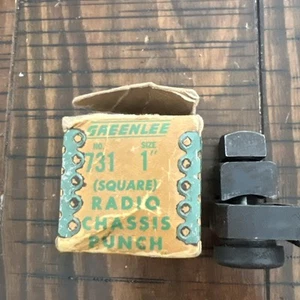 Greenlee No. 731    1” Square Radio Chassis Knockout Punch - Pre-Owned - Picture 1 of 7