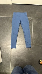 Athleta girls polartec stash tight Blue fleece lined Leggings medium (8-10) - Picture 1 of 6