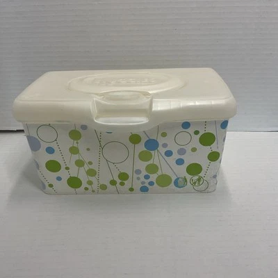 2012 polka dot multi colored Huggies space saver container Box Only - Image 1 of 4