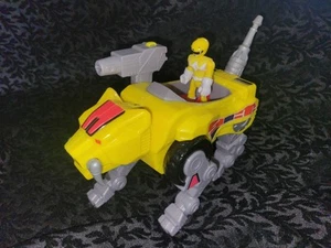 Imaginext Power Rangers Yellow Ranger Sabertooth Zord w/ Figures 2015 Mattel - Picture 1 of 4