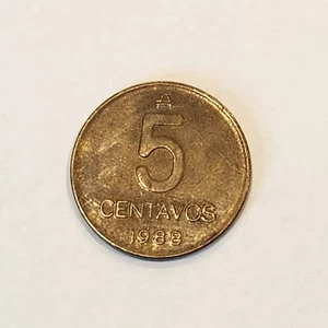 1988 Argentina 5 Centavos Coin | República Argentina | Vintage Argentine Collect - Picture 1 of 2