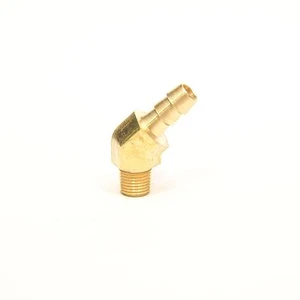 5/16 Hose Id Barb 1/8 Male Npt 45 Degree Elbow Brass Fitting Air Oil Gas Fuel - Picture 1 of 8