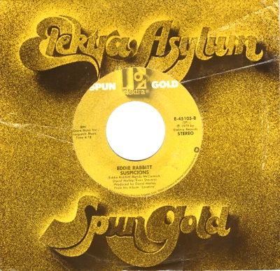 EDDIE RABBITT:   Suspicions / Every Which Way But Loose ... 45 RPM 6988 - Image 1 of 3