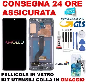 DISPLAY TOUCH FRAME AMOLED SAMSUNG GALAXY S20+ PLUS SM-G985 G986 SCHERMO NERO - Photo 1/4