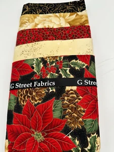 G Street Fabrics Holiday Fabric Bundle 5-1/2yds Christmas Quilting Sewing Crafts - Picture 1 of 2