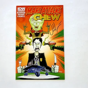 Cubierta variante masticable de Mars Attacks Transformers RIA firmada por John Layman IDW cómic - Imagen 1 de 14