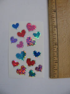 Mrs. Grossman PRISMATIC HEARTS 2 Mods Adjuntos Cada Mod 2"" X 1.5"" Nuevo de lote antiguo - Imagen 1 de 2