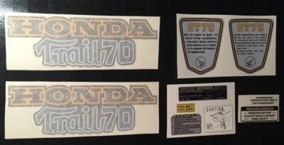 Juego completo de calcomanías de cuadro Honda CT70 K4 "Trail 70", gráficos, Blue Trail 70  Foto 1 de 4