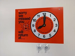 OPEN CLOSED Will Return At Clock Schild - Bild 1 von 6