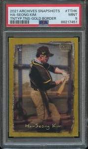 PSA 9 2021 ARCHIVES SNAPSHOTS TINTYPE TITANS GOLD BORDER TTHK HA SEONG KIM #7/10 - Picture 1 of 2