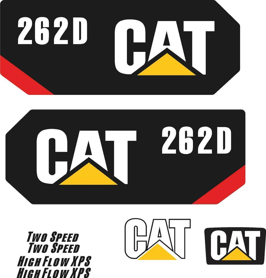 Conjunto de decalques para minicarregadeira Caterpillar 262D - Imagem 1 de 1